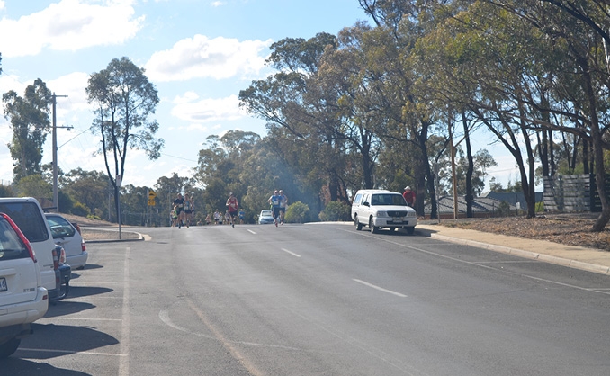 Cresting the first Hill up Edwards Road